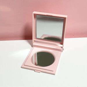 Vintage pastel retro art deco pink Mary Kay double sided compact mirror